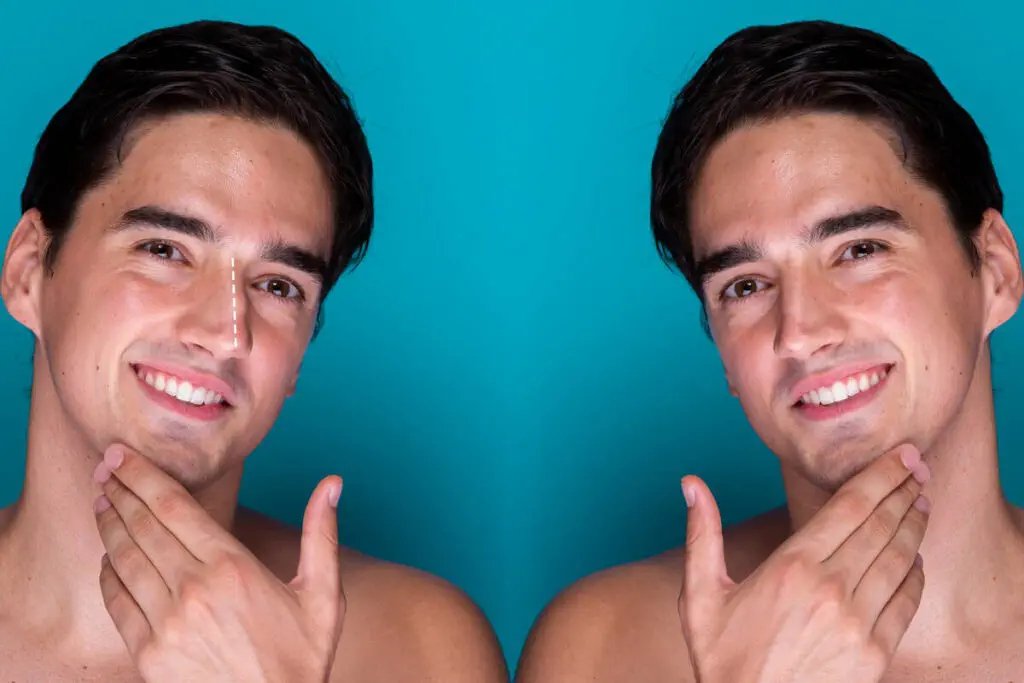 Man showing A Perfect Age For A Male Facelift