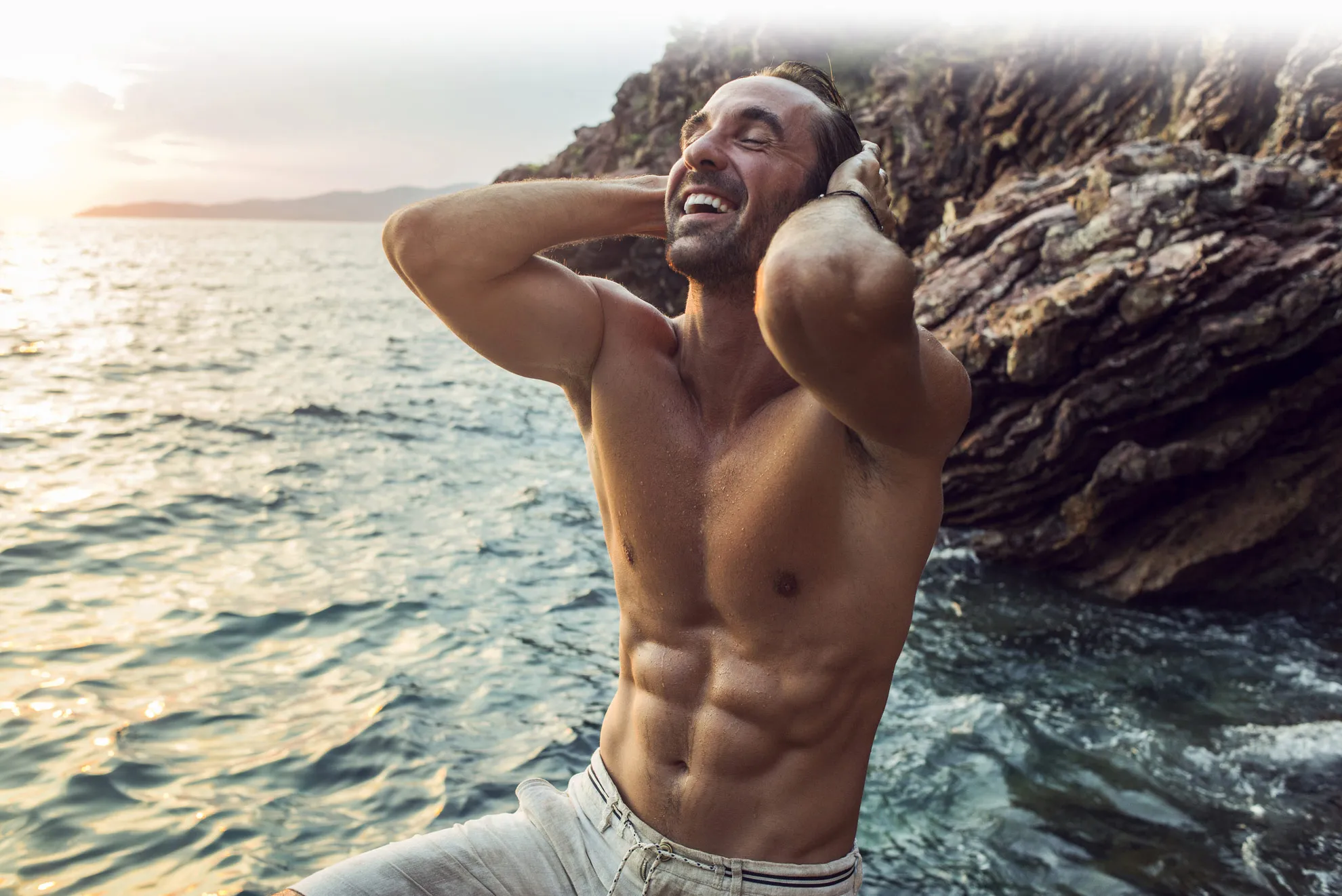 result of liposuction for men