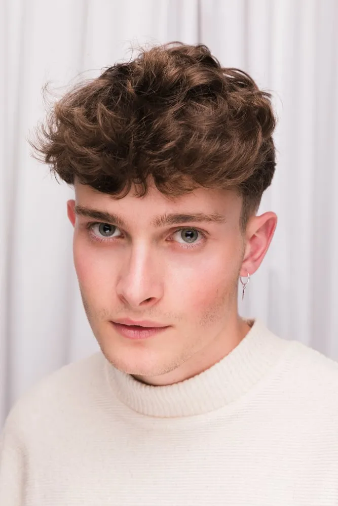 Portrait of fashionable boy after facetite
