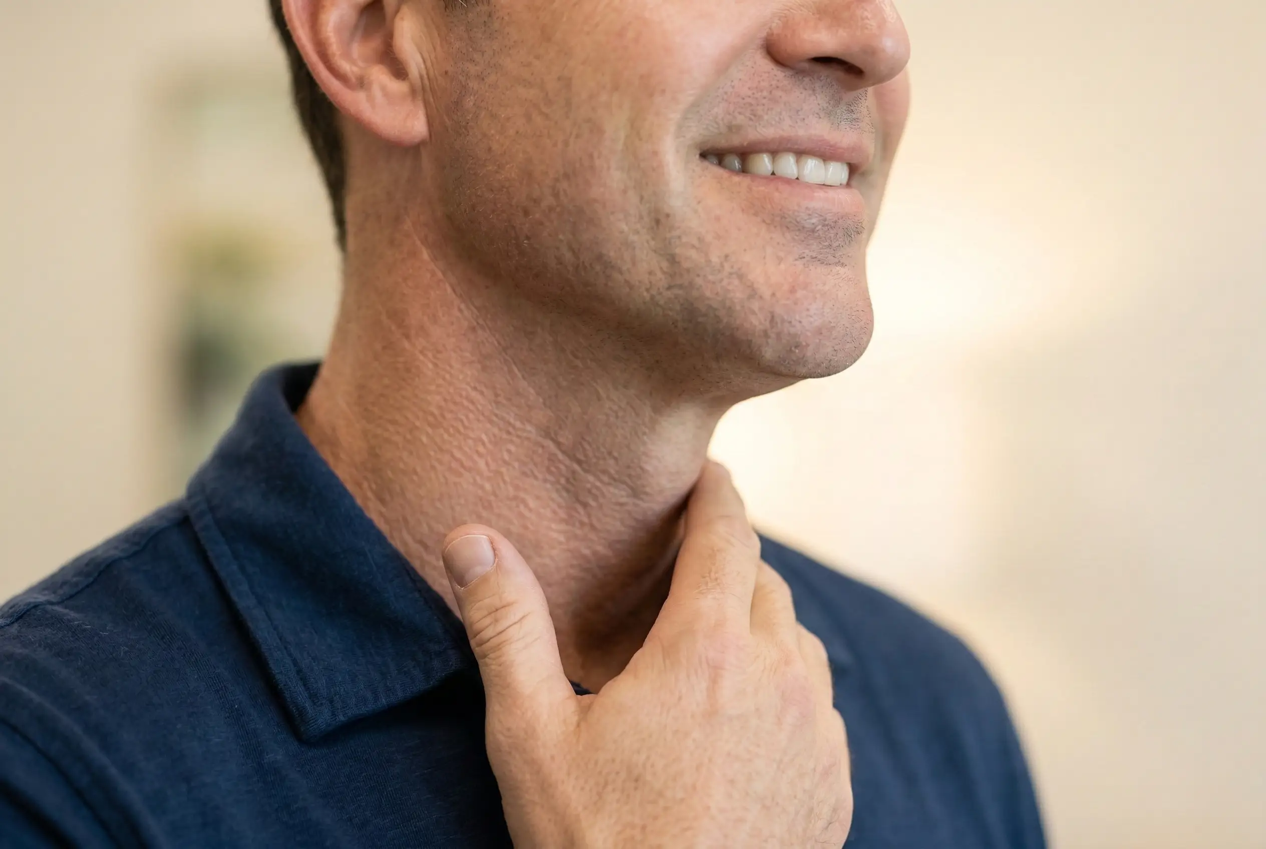 man with necklift