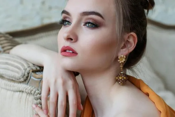 A beautiful woman who had undergone rhinoplasty