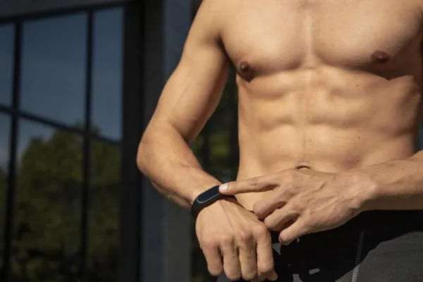 Well-built body of a man