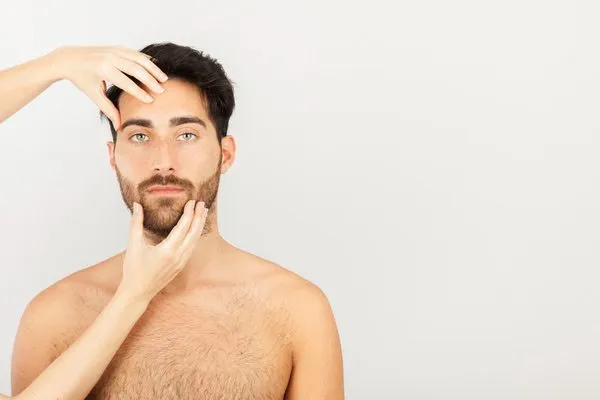 Man showing What Is a Male Facelift